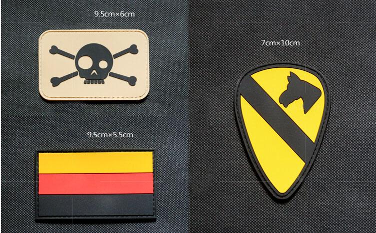 Magical badge outdoor bagpack national flag badge army fans strap PVC shoulder badge UD16602 